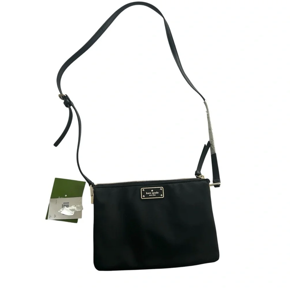 kate spade Crossbody Bag Black Nylon Wilson Road Madelyne New With Tags